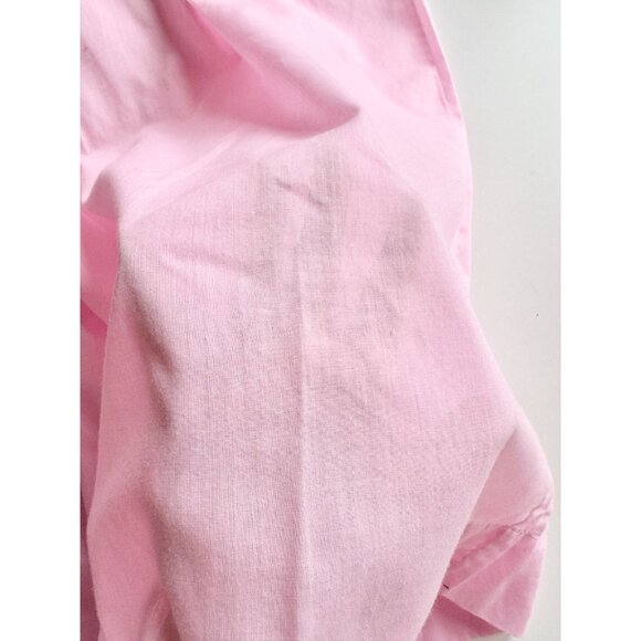 Vintage Pink Polycotton Voile Lace Embroidered Trim Peignoir Nightgown, One Size - Picture 14 of 16